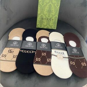 Gucci Casual No-Show Socks - Black, Brown, Cream, Tan